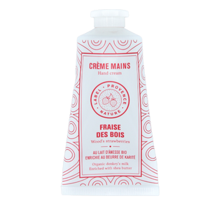 Crème mains au lait d'ânesse bio - Senteur fraise des bois 50ml