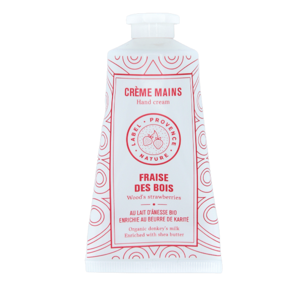 Crème mains au lait d'ânesse bio - Senteur fraise des bois 50ml