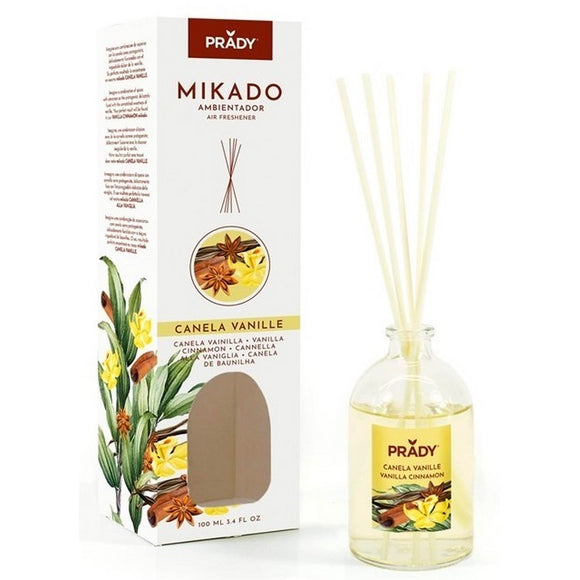 Parfum d’ambiance mikado « Cannelle Vanille » – Prady