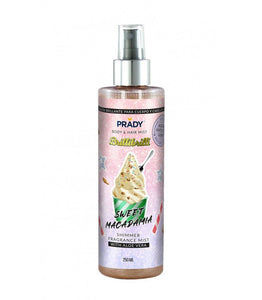 Brume scintillante corps et cheveux Prady sweet macadamia 250ml