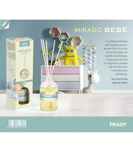 Parfum d’ambiance mikado « BÉBÉ DOUX ET DÉLICAT » – Prady