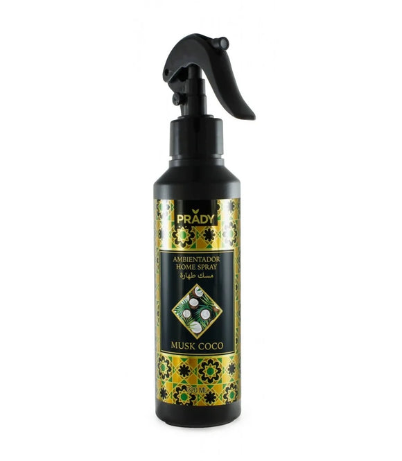 Spray d'ambiance maison et tissu prady Musk Coco 220ml
