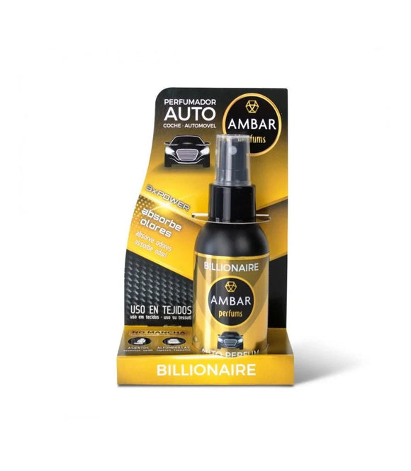 SPRAY DÉSODORISANT VOITURE AMBAR BILLIONNAIRE 90ML